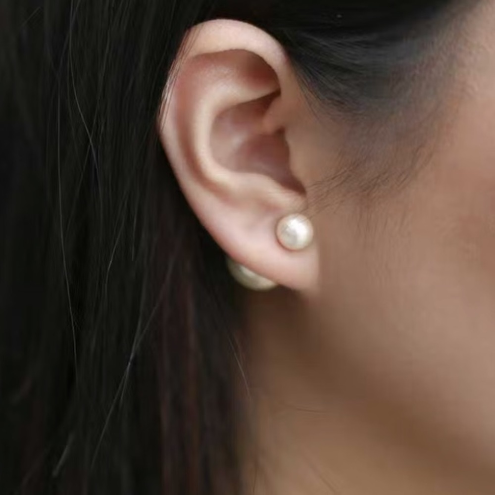 NWT Maison Miru Equilibrium Reversible Pearl Earrings - Picture 4 of 6
